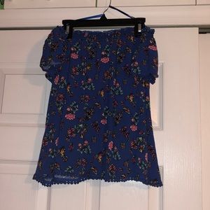 Off the Shoulder Floral Blouse